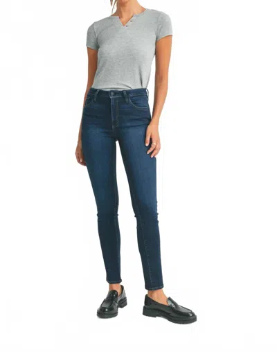 Just Black Denim The Long Leg Straight Jeans In Dark Blue