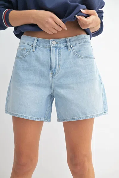 JUST BLACK DENIM THE "MOM SHORTS" IN LIGHT DENIM