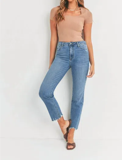 Just Black Denim The Vintage Straight Jean In Medium Wash In Multi