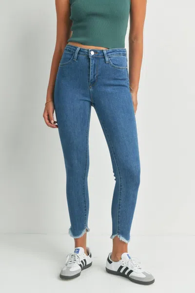 Just Black Denim Tulip Skinny Jean In Medium Wash In Blue