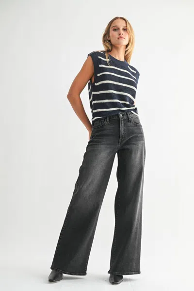 Just Black Denim Ultra Wide Leg Just Denim In Black