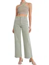 Just Black Denim Patch Pocket Wide Leg Stripe Jeans In Striped In Multi