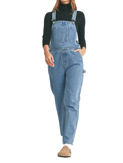 Just Black Denim Vintage Long Overall In Denim In Blue