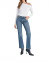 Just Black Denim Vintage Slim Bootcut Jeans In Medium Denim In Blue