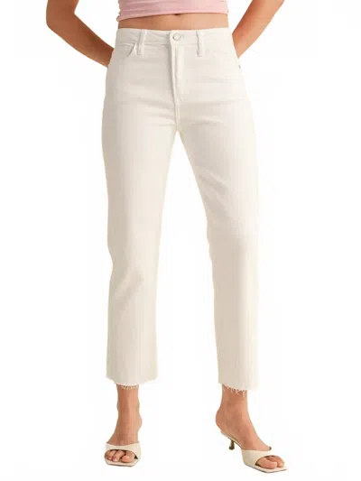 Just Black Denim Vintage Straight Jean In Optic White
