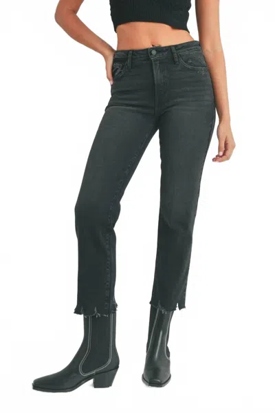 Just Black Denim Vintage Straight Jean In Washed Black