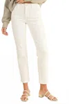 Just Black Denim White Mid Rise Straight Jeans In White