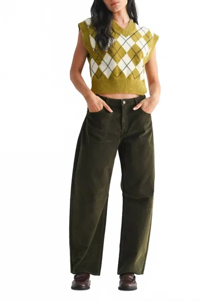 Just Black Denim Women's Boise Barrel Jean In Olive In Multi