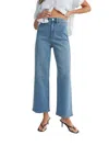 Just Black Denim Women's Welt Pocked Wide Leg Pant In Blue In Blue