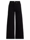 Just Black Denim Women's Wide Leg Relaxed Jeans In Black In Black