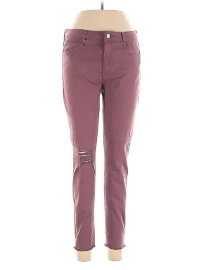 Pre-owned Just Black Jeans In Burgundy