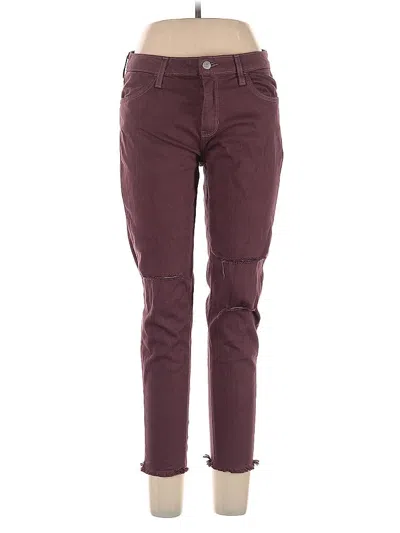 Pre-owned Just Black Jeans In Burgundy