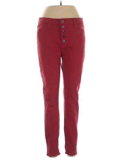 Pre-owned Just Black Jeans In Burgundy