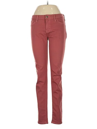 Pre-owned Just Black Jeans In Burgundy