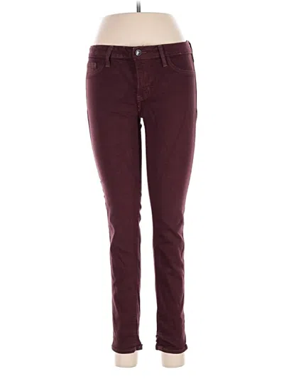 Pre-owned Just Black Jeans In Burgundy