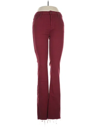 Pre-owned Just Black Jeans In Burgundy