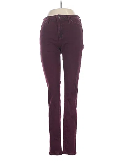 Pre-owned Just Black Jeans In Burgundy