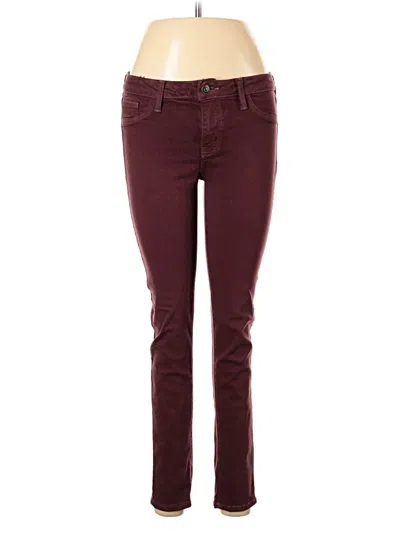 Pre-owned Just Black Jeans In Burgundy