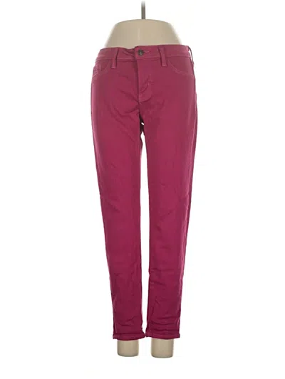 Pre-owned Just Black Jeans In Burgundy
