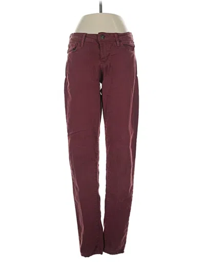 Pre-owned Just Black Jeans In Burgundy