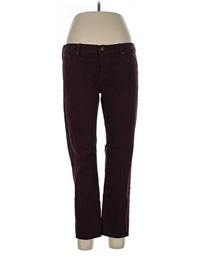 Pre-owned Just Black Jeans In Burgundy