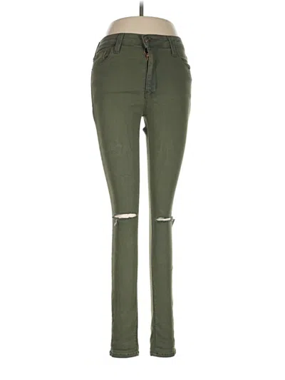 Pre-owned Just Black Jeans In Green