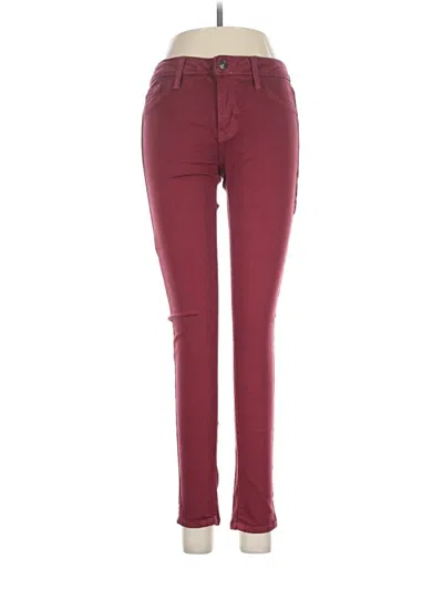 Pre-owned Just Black Jeggings In Burgundy