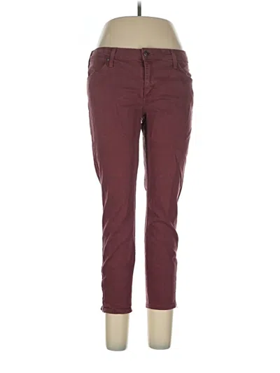 Pre-owned Just Black Jeggings In Burgundy