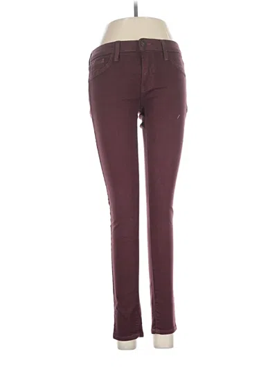 Pre-owned Just Black Jeggings In Burgundy