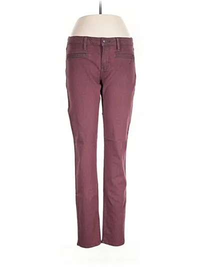 Pre-owned Just Black Jeggings In Burgundy