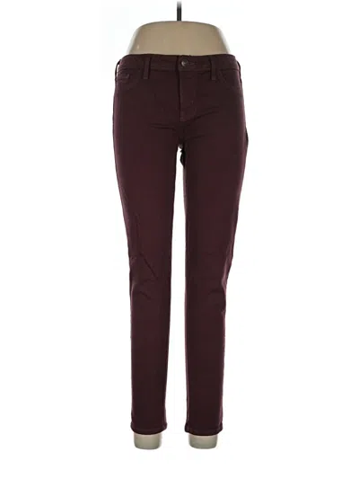 Pre-owned Just Black Jeggings In Burgundy