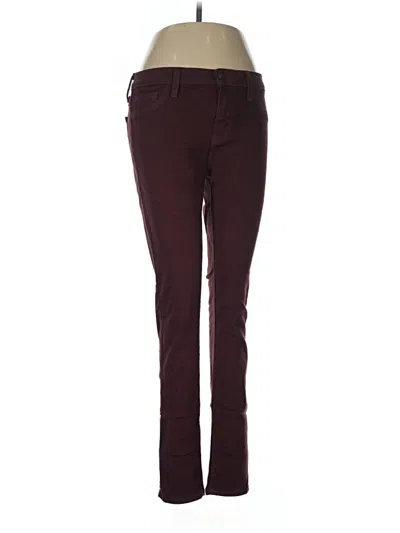 Pre-owned Just Black Jeggings In Burgundy