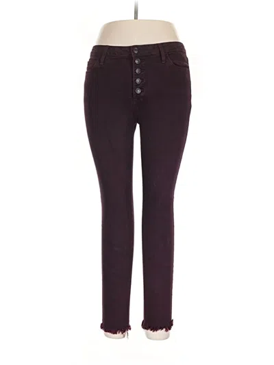 Pre-owned Just Black Jeggings In Burgundy