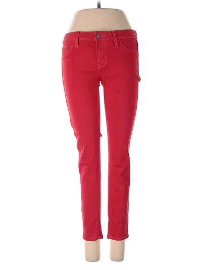 Pre-owned Just Black Jeggings In Red