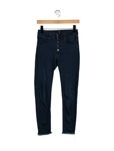 Pre-owned Just Black Mid-rise Skinny Leg Jeans In Blue