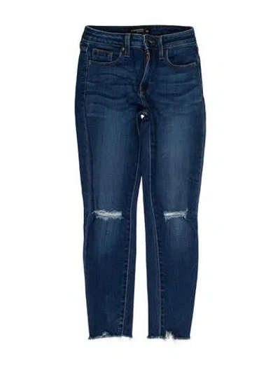 Pre-owned Just Black Mid-rise Skinny Leg Jeans In Blue