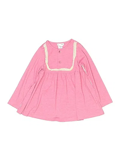 Pre-owned Just Blanks Kids' Long Sleeve Blouse In Pink