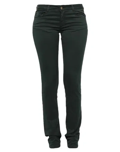 Just Blue By Sophie Woman Pants Dark Green Size 28 Cotton, Elastane