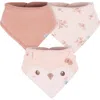 Just Born Bandana Bibs 3-pack Multi Pink Patterns