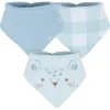 Just Born Kids'  Bandana Bibs 3-pack Multi Pink Patterns In Blue