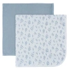 Just Born Blue Cotton Blankets 2-pack Set