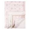 Just Born Floral Plush Blanket With Satin Trim In Multi