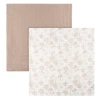 Just Born Muslin Swaddle Tan Blankets 2-pack In Multi