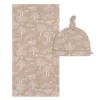 Just Born Swaddle Blanket & Hat Set, One Size In Brown
