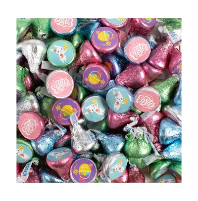 Just Candy 100 Pcs Easter Candy Hershey's Kisses Chocolate (1 Lb) In Assorted Pre-pack