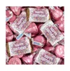 Just Candy 131 Pcs Birthday Candy Party Favors Hershey's Miniatures And Kisses By  (1.65 Lbs Approx. In Pink