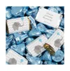 Just Candy 131 Pcs Boy Baby Shower Candy Party Favors Elephant Hershey's Miniatures & Blue Kisses (1.65 Lbs, Ap In Blue