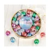 Just Candy Easter Candy Gift Tin With Chocolate Lindor Truffles By Lindt Large Plastic Tin With Sticker - Tulip In Assorted Pre-pack