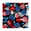 Just Candy 100 Pcs Patriotic Candy Hershey's Kisses Milk Chocolate (1lb, Approx. 100 Pcs) In Assorted Pre-pack