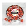 Just Candy Thank You Candy Gift Tin With Milk Chocolate Lindor Truffles By Lindt Large Plastic Tin With Sticker In Assorted Pre Pack